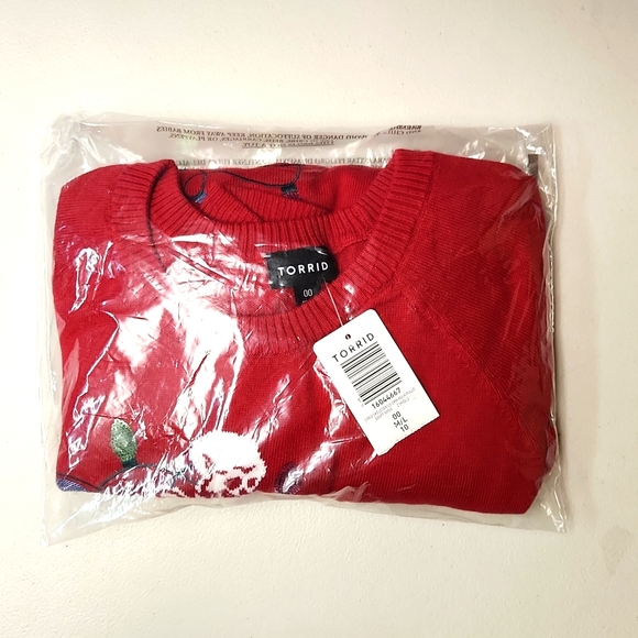 ❤️NWT VINTAGE TORRID SWEATER - DANCING SKELETON HOLIDAY CHRISTMAS LIGHTS TREE - Picture 10 of 16